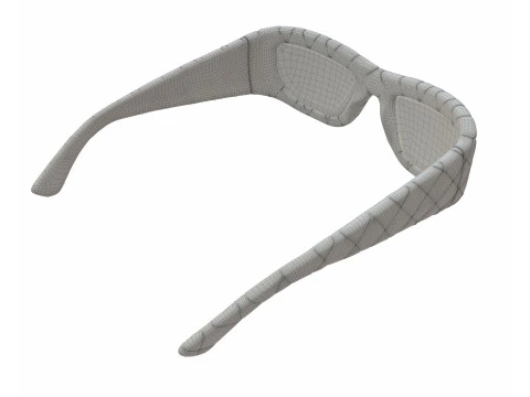 Intrecciato Rectangular Sunglasses 3D Model
