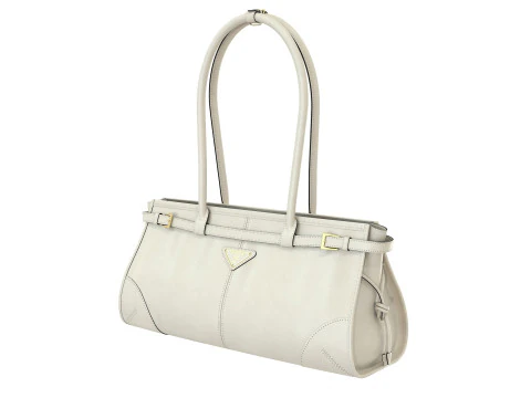 Bolsa m&eacute;dia de couro Modelo 3D