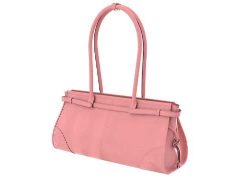 Bolsa m&eacute;dia de couro Modelo 3D