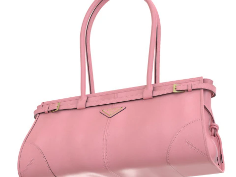 Bolsa m&eacute;dia de couro Modelo 3D