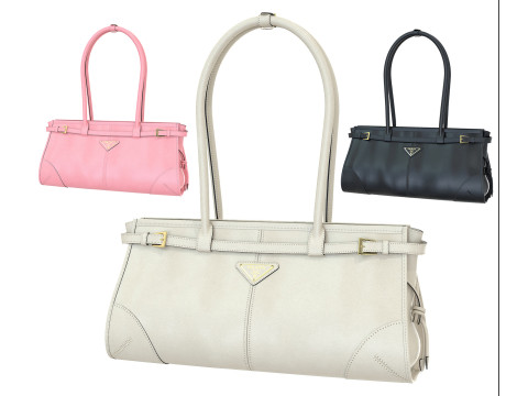 Medium Leather Handbag Modello 3D