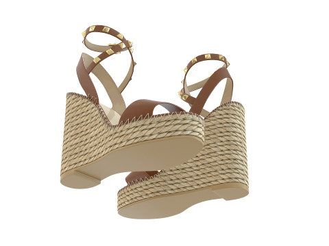 125mm Rockstud Sandals Modello 3D