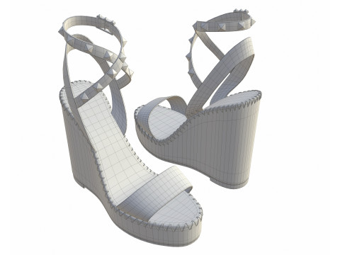 125mm Rockstud Sandals Modello 3D