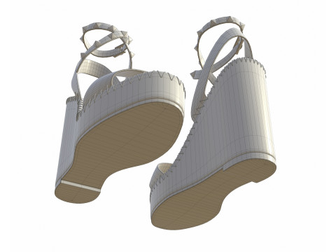 125mm Rockstud Sandals Modello 3D