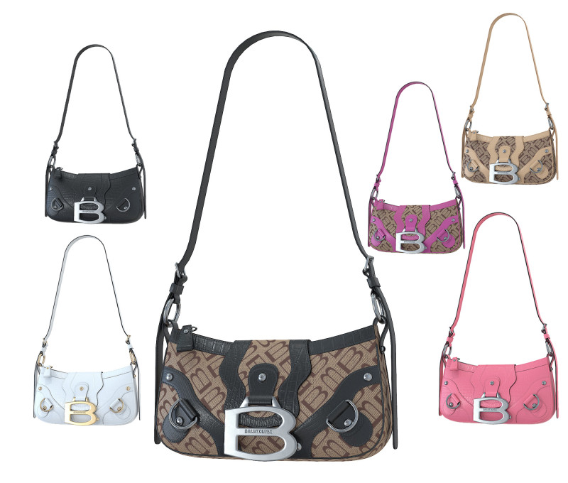 Essex Small Shoulder Bag 3D Model .c4d .max .obj .3ds .fbx .stl .blend 