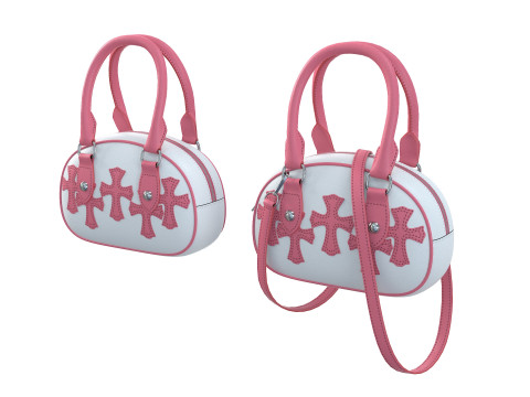 Hearts Bag with straps 3D-Modell