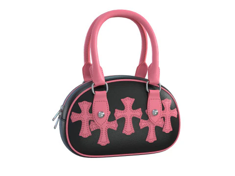 Hearts Bag with straps 3D Model