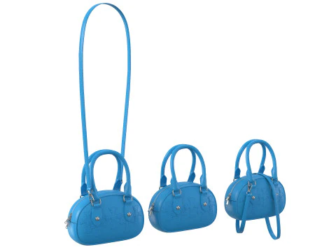 Hearts Bag with straps 3D Model