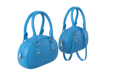 Hearts Bag with straps 3D-Modell
