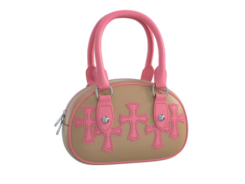 Hearts Bag with straps 3D Model