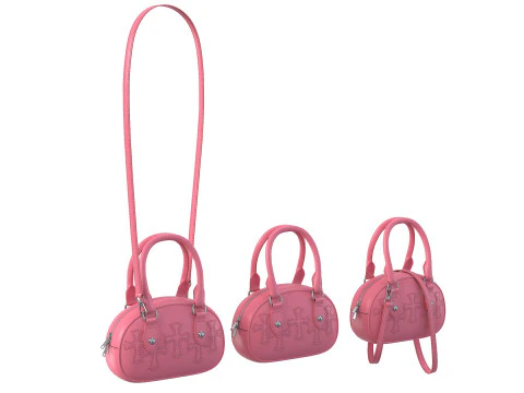 Hearts Bag with straps 3D Model