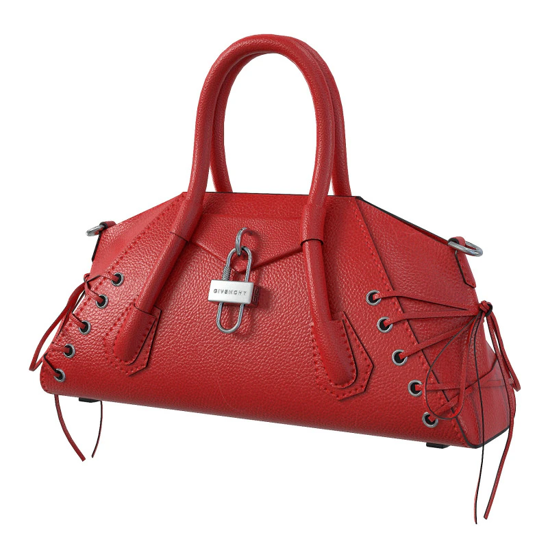 Mini Antigona Bag Red 3D Model .c4d .max .obj .3ds .fbx .stl .blend