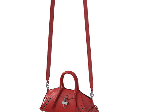 Mini Antigona Bag Red Modello 3D