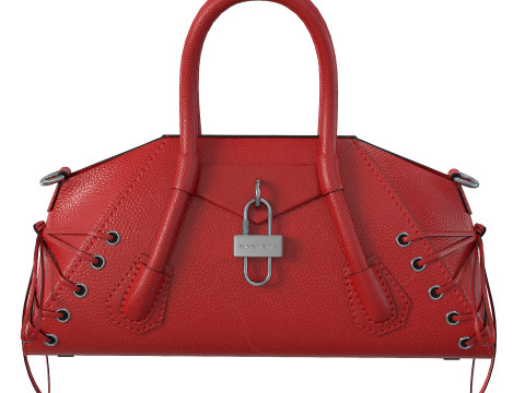 Mini Antigona Bag Red Modello 3D