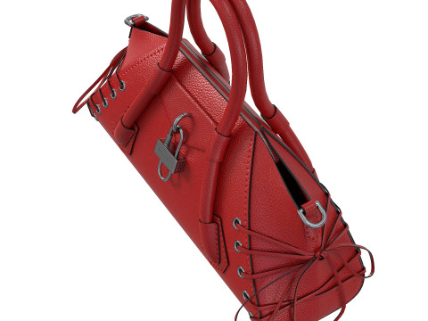 Mini Antigona Bag Red Modello 3D
