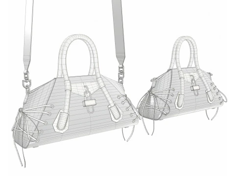 Mini Antigona Bag Pink 3D Model