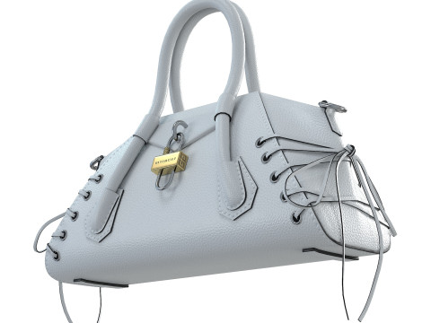 Mini Antigona Bag White 3D Model