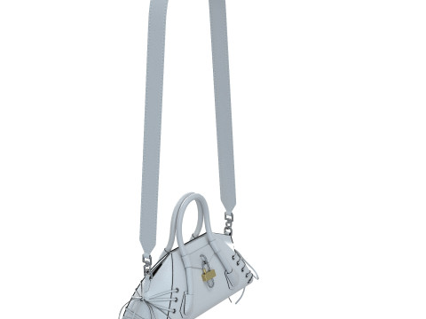 Mini Antigona Bag White 3D Model