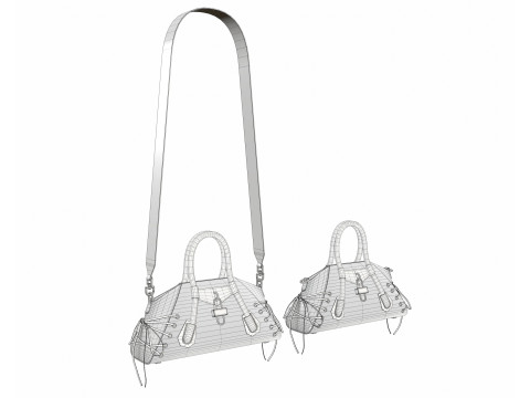 Mini Antigona Bag White 3D Model
