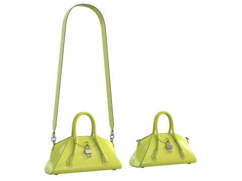 Mini Antigona Bag Yellow Modello 3D