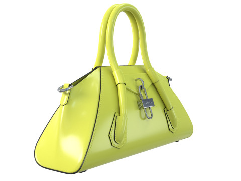 Mini Antigona Bag Yellow Modello 3D