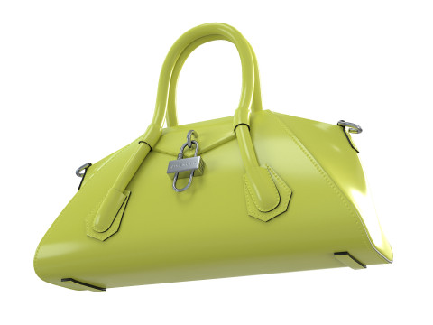 Mini Antigona Bag Yellow Modello 3D