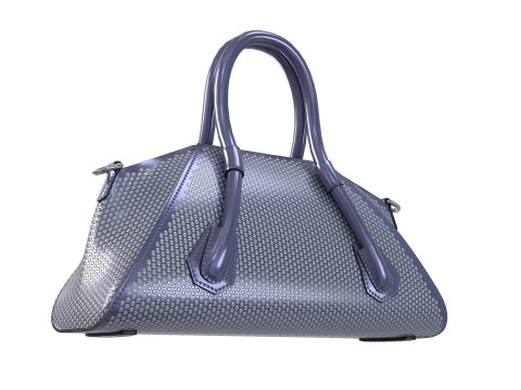 Mini Antigona Bag Metalic Purple 3D Model