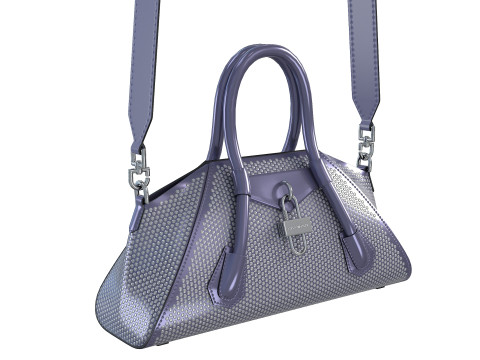 Mini Antigona Bag Metalic Purple 3D Model