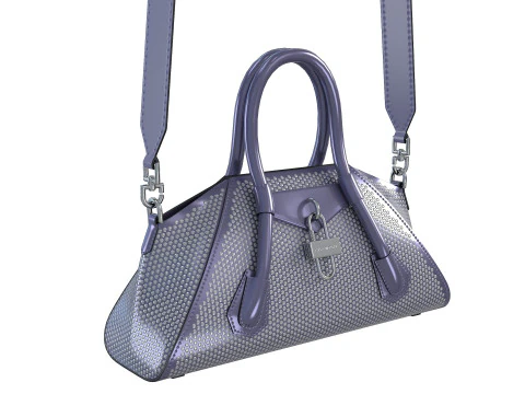 Mini Antigona Bag Metalic Purple 3D Model