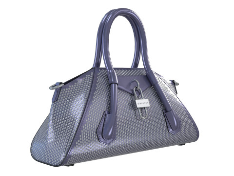 Mini Antigona Bag Metalic Purple 3D Model