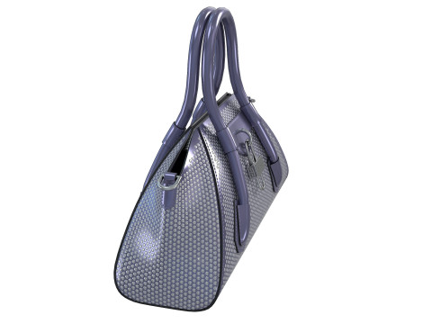 Mini Antigona Bag Metalic Purple 3D Model