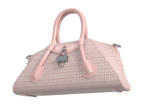 Mini Antigona Bag Metalic Purple 3D Model