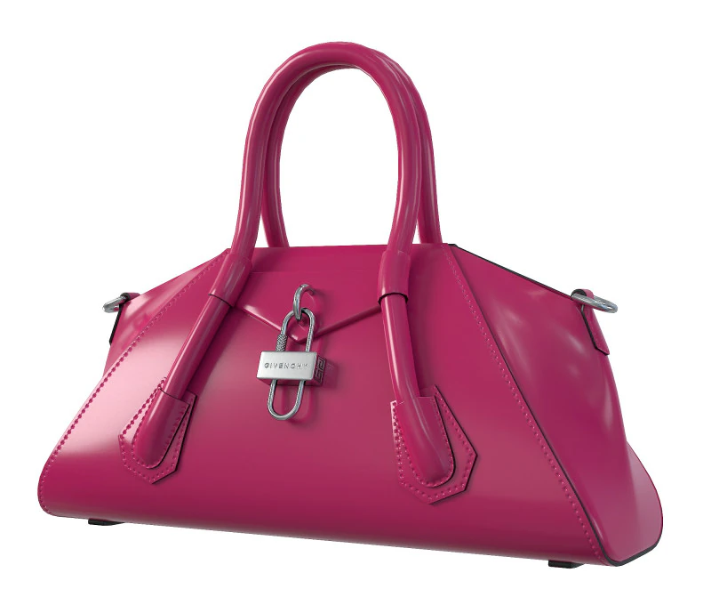 Mini Antigona Bag Purple Gloss 3D Model .c4d .max .obj .3ds .fbx .stl .blend 
