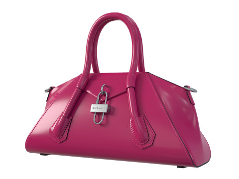 Mini Antigona Bag Purple Gloss Modello 3D