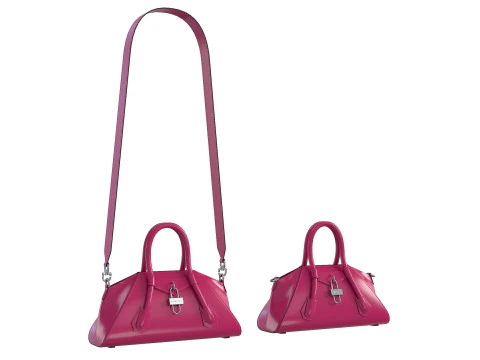 Mini Antigona Bag Purple Gloss 3D Model