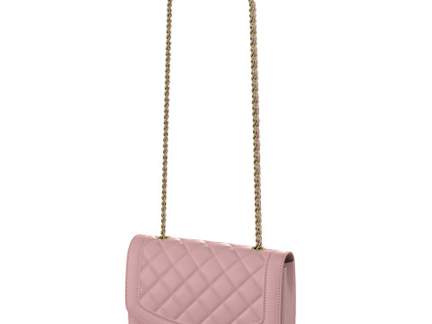 Vintage Medium Diana Flap Bag Pink 3D Model