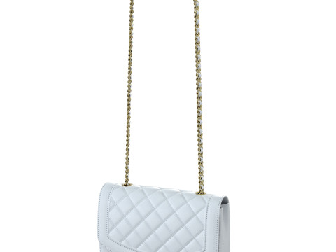 Vintage Medium Diana Flap Bag White 3D Model
