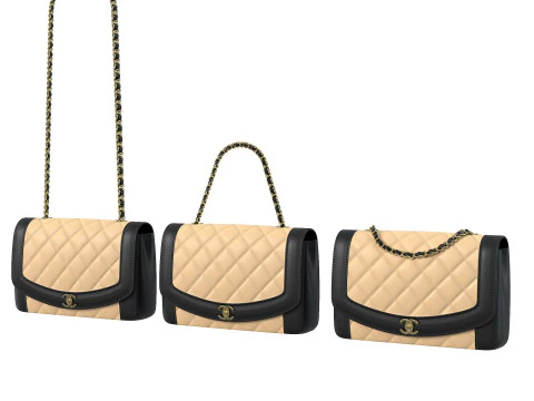 Vintage Medium Diana Flap Bag 3D Model