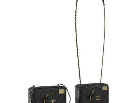 카메라 가방 블랙 3D 모델