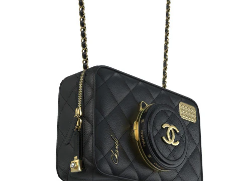 카메라 가방 블랙 3D 모델