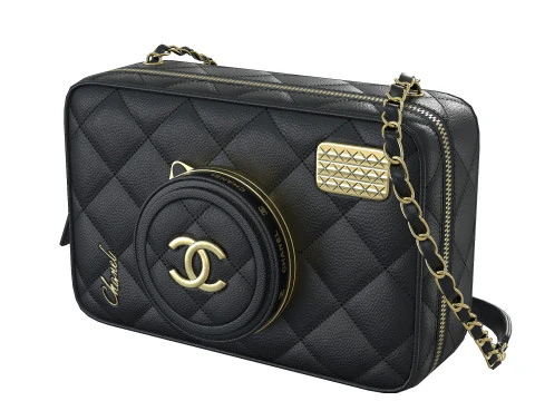 카메라 가방 블랙 3D 모델