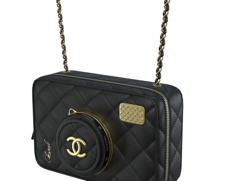 카메라 가방 블랙 3D 모델