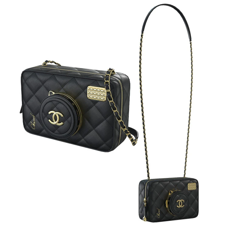 카메라 가방 블랙 3D 모델 .c4d .max .obj .3ds .fbx .stl .blend 