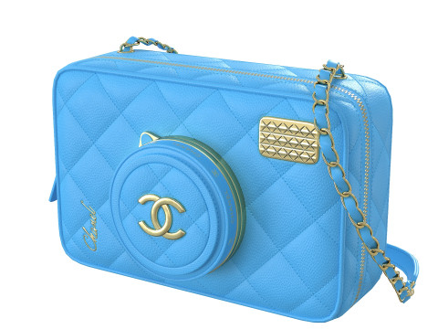 Camera Bag Blue Modello 3D