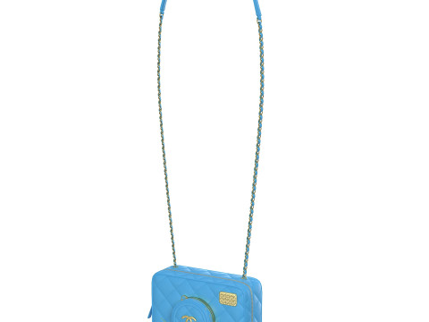 Camera Bag Blue Modello 3D