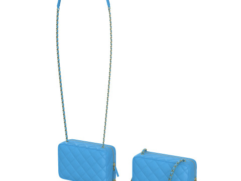 Camera Bag Blue Modello 3D