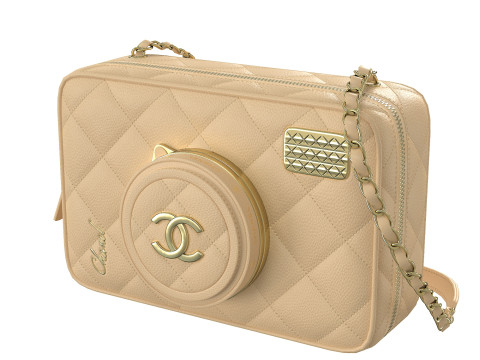 Camera Bag Cream Modello 3D