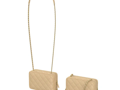 Camera Bag Cream 3D Model