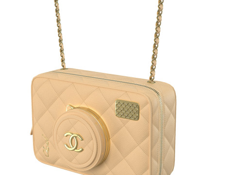 Camera Bag Cream Modello 3D