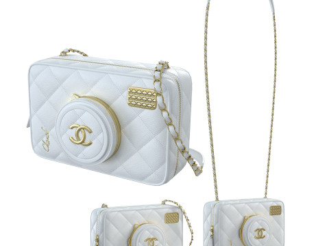 Camera Bag White Modello 3D